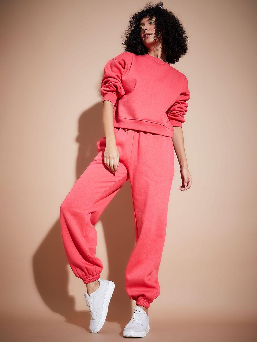 sassafras basics fleece oversized sweatshirt with joggers