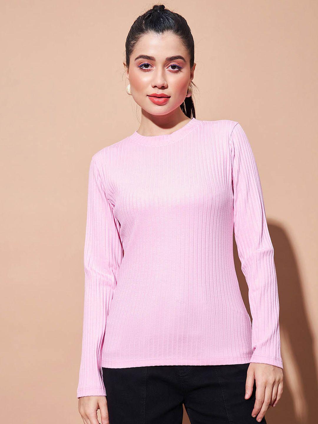 sassafras basics ribbed long sleeves cotton top