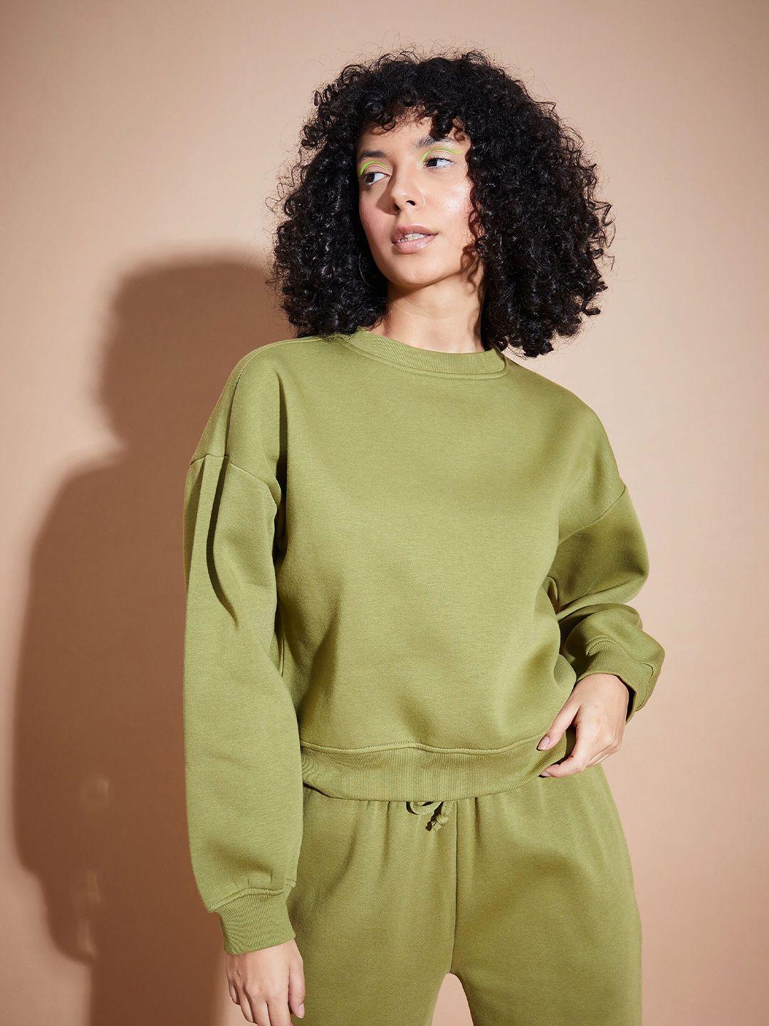 sassafras basics round neck oversized sweatshirt