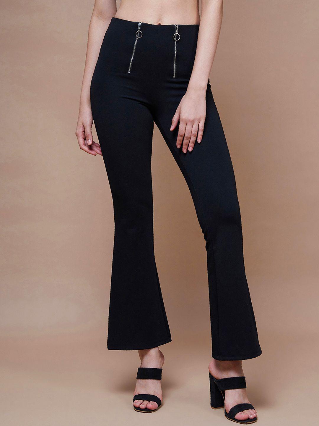 sassafras basics women slim fit bootcut trousers