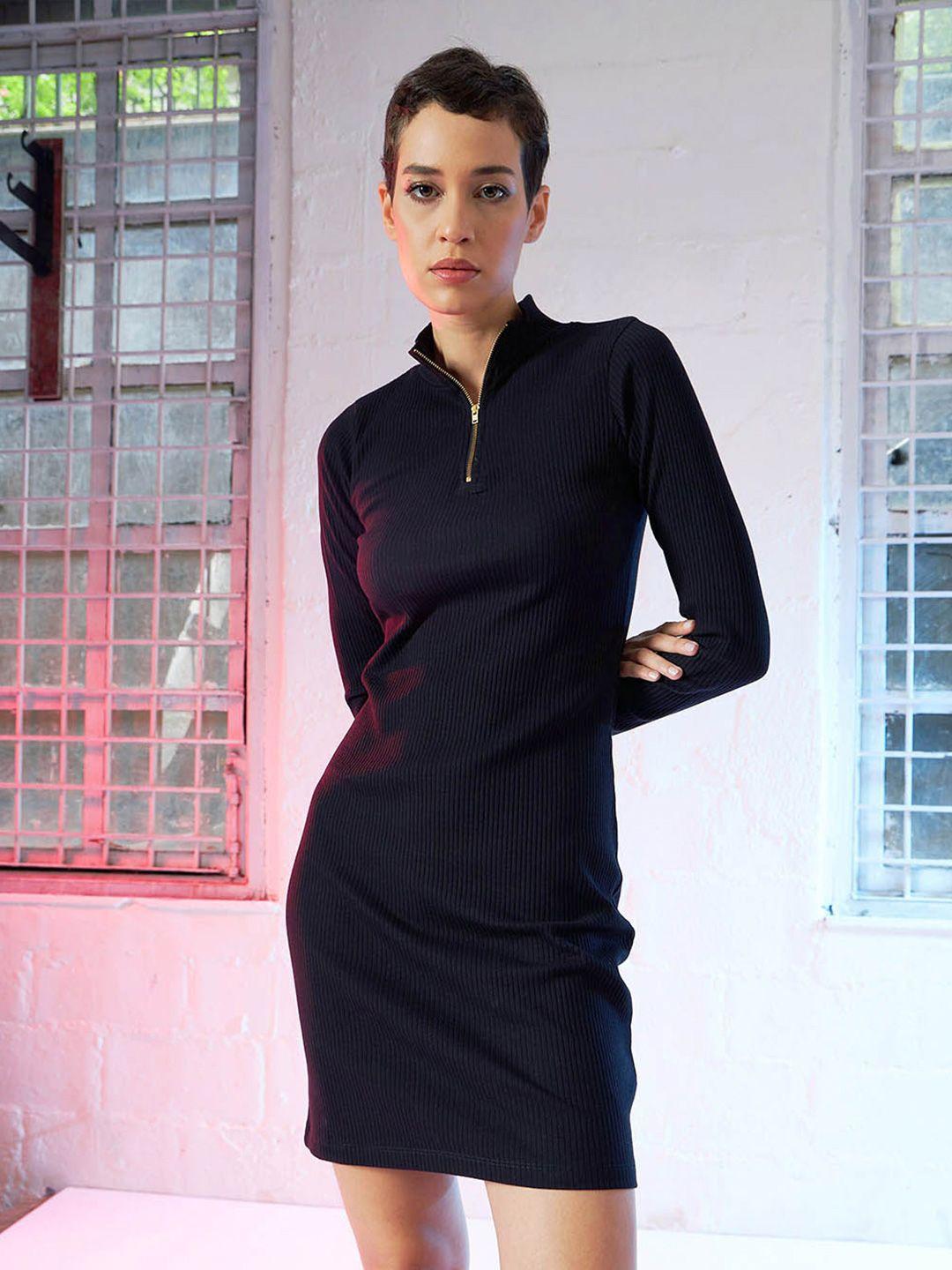 sassafras black sheath dress