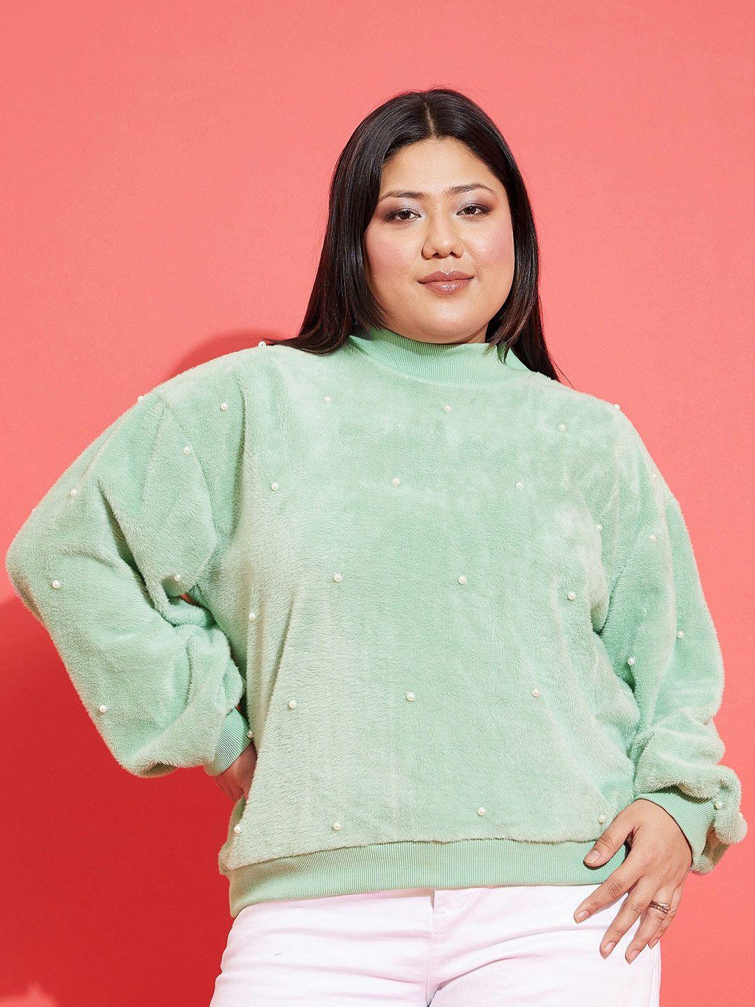 sassafras curve plus size embellished sweatshirt