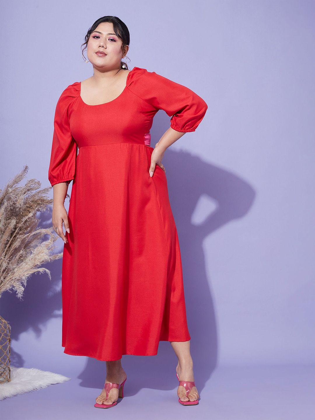 sassafras curve plus size fit and flare dress