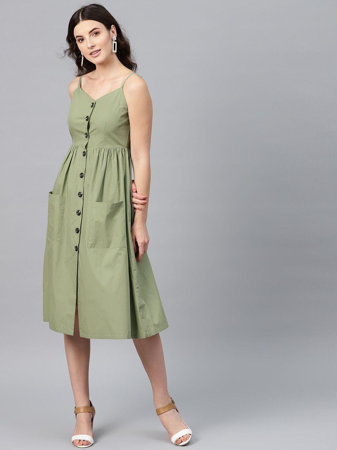 sassafras garden party patch-pocket midi dress