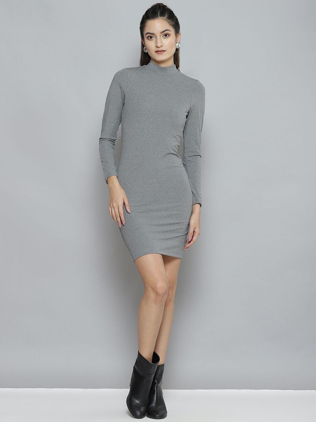 sassafras grey bodycon dress