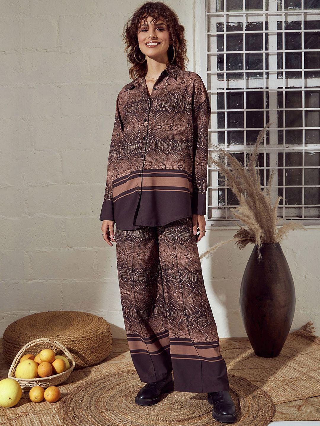 sassafras printed oversized co-ords set