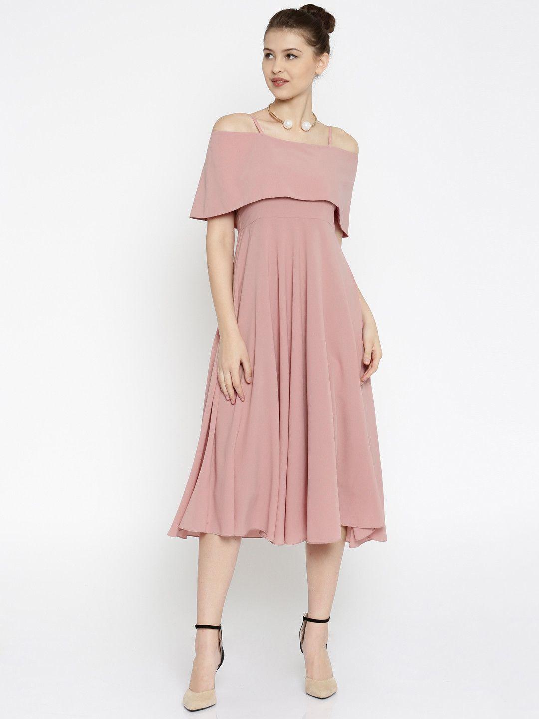 sassafras rose fit & flare off-shoulder midi dress