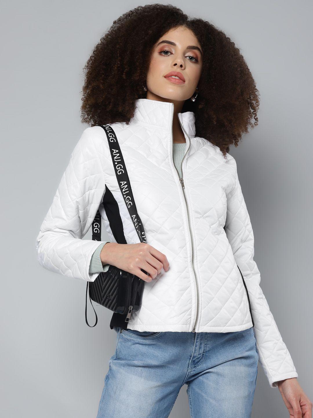 sassafras women white quilted jacket