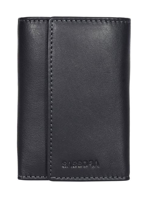 sassora pablo black small leather key case