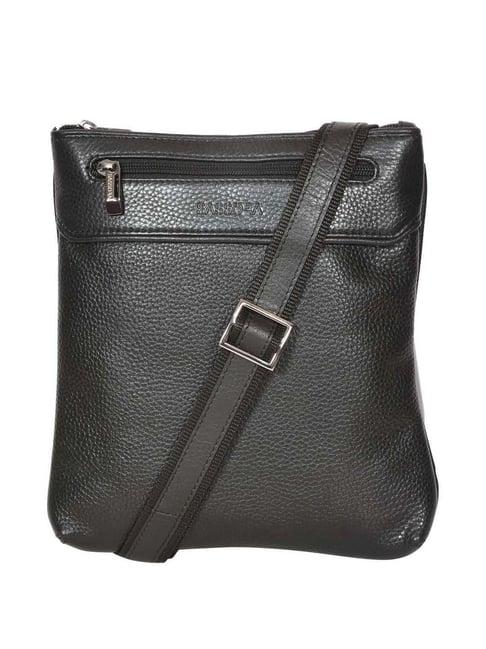 sassora black solid small sling handbag