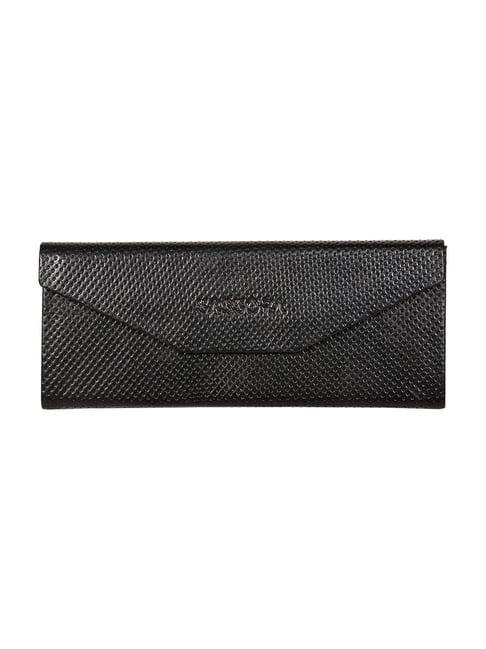 sassora dot black textured leather small spectacle case