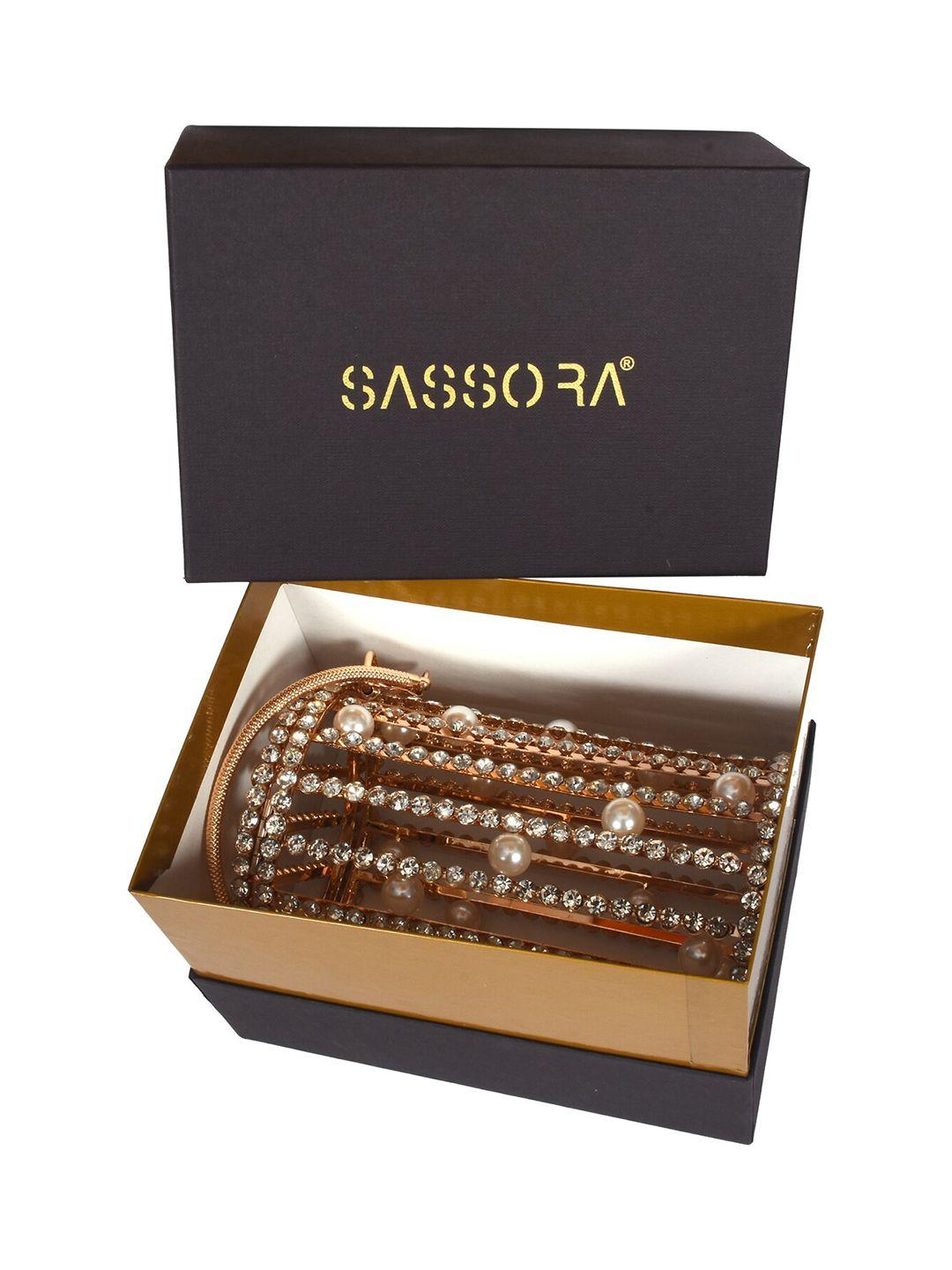sassora gold-toned embellished box clutch