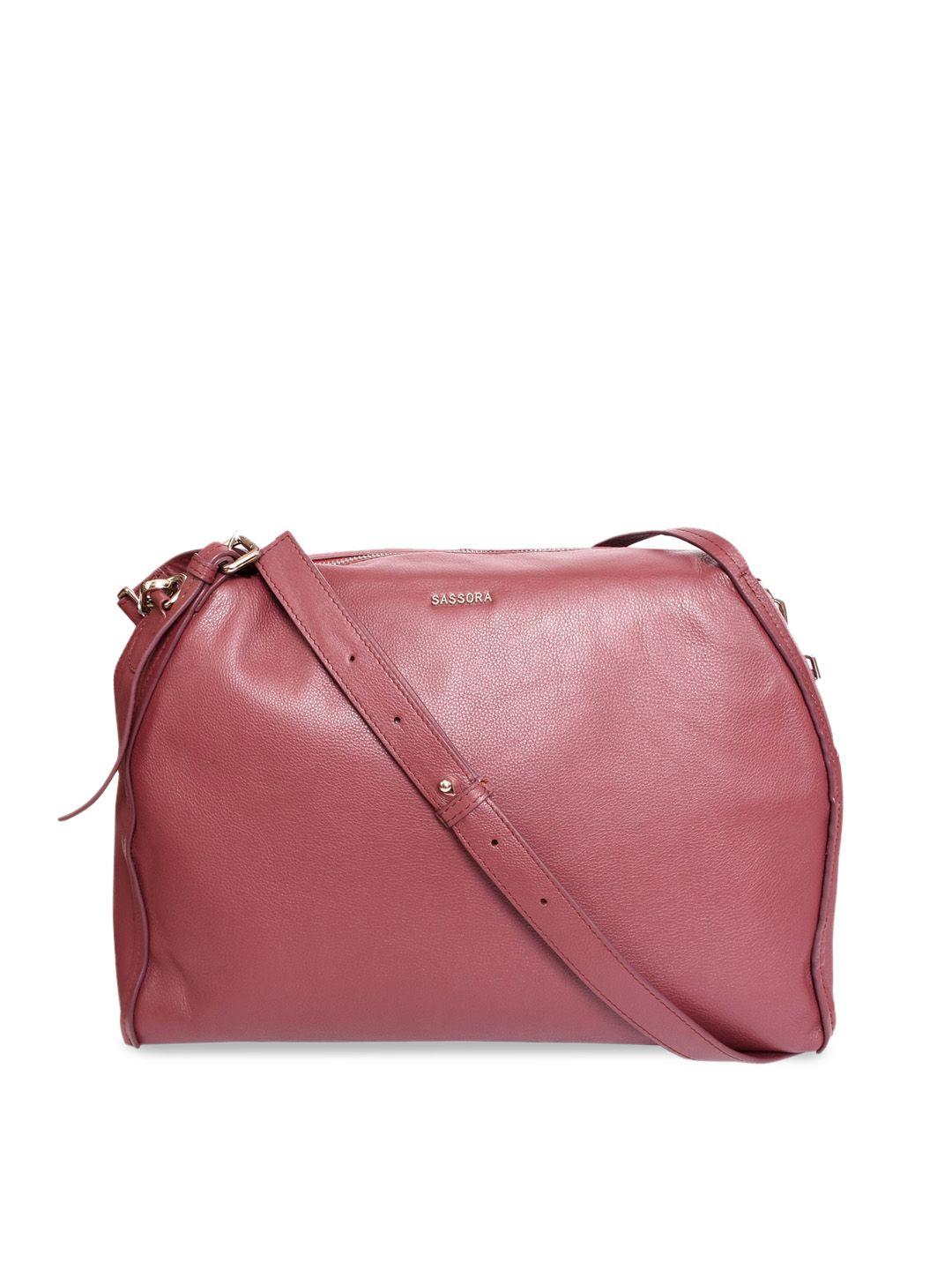 sassora leather structured shoulder bag