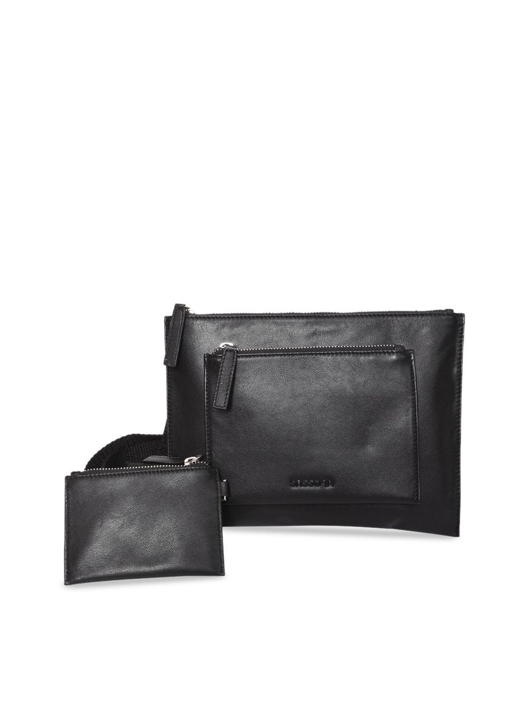 sassora leather structured sling bag