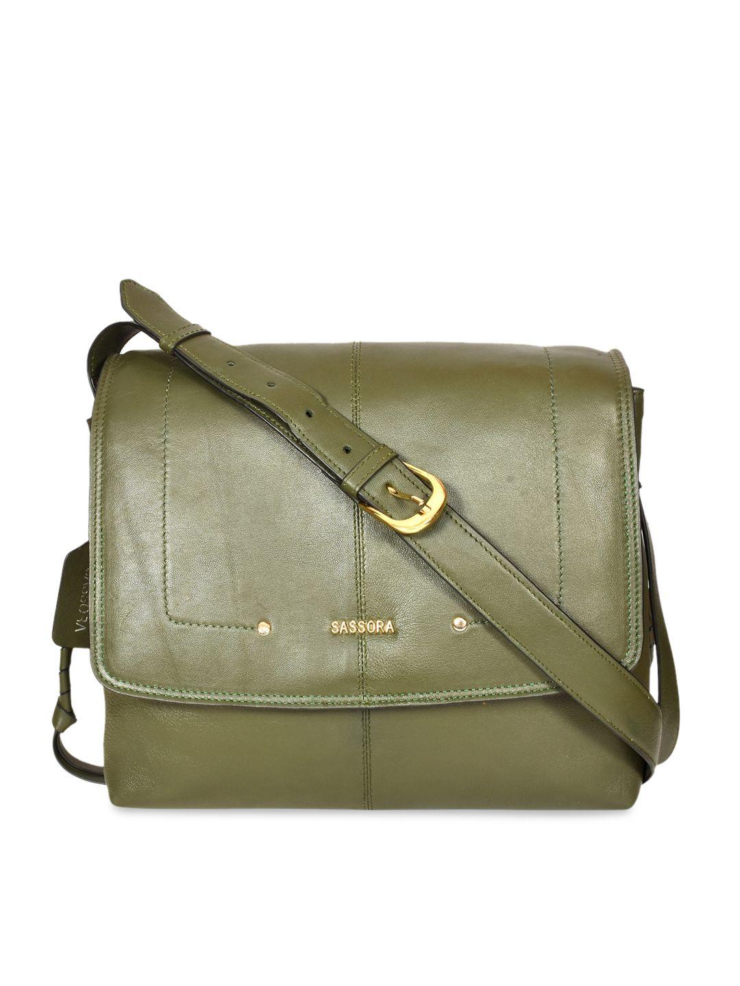 sassora leather structured sling bag