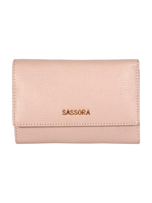 sassora lyla light pink small leather wallet for women