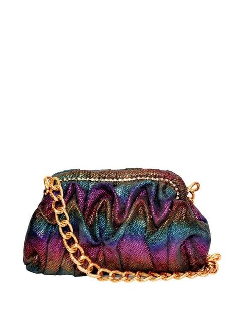 sassora multicolor textured medium shoulder bag