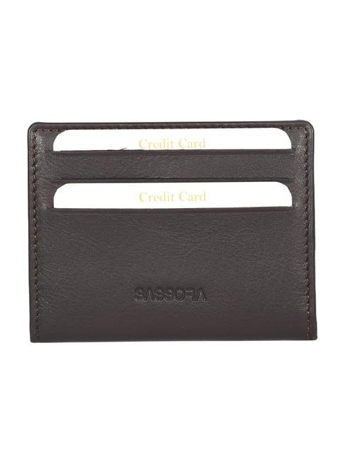 sassora pablo brown small leather coin & card case