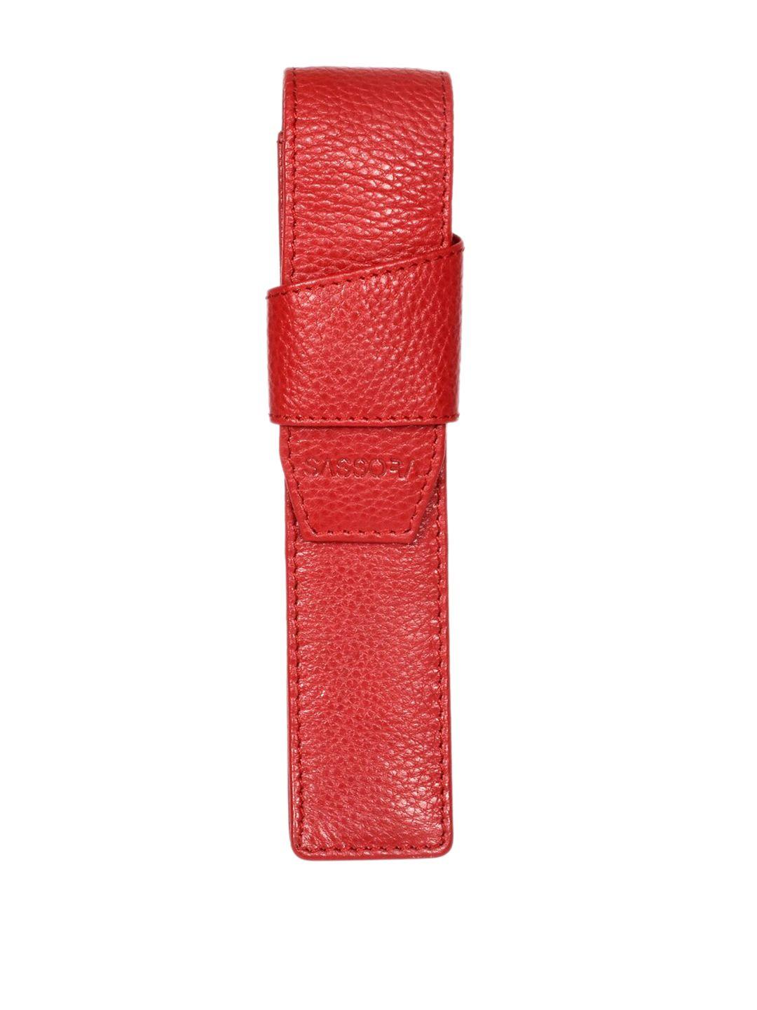 sassora textured genuine leather pencase