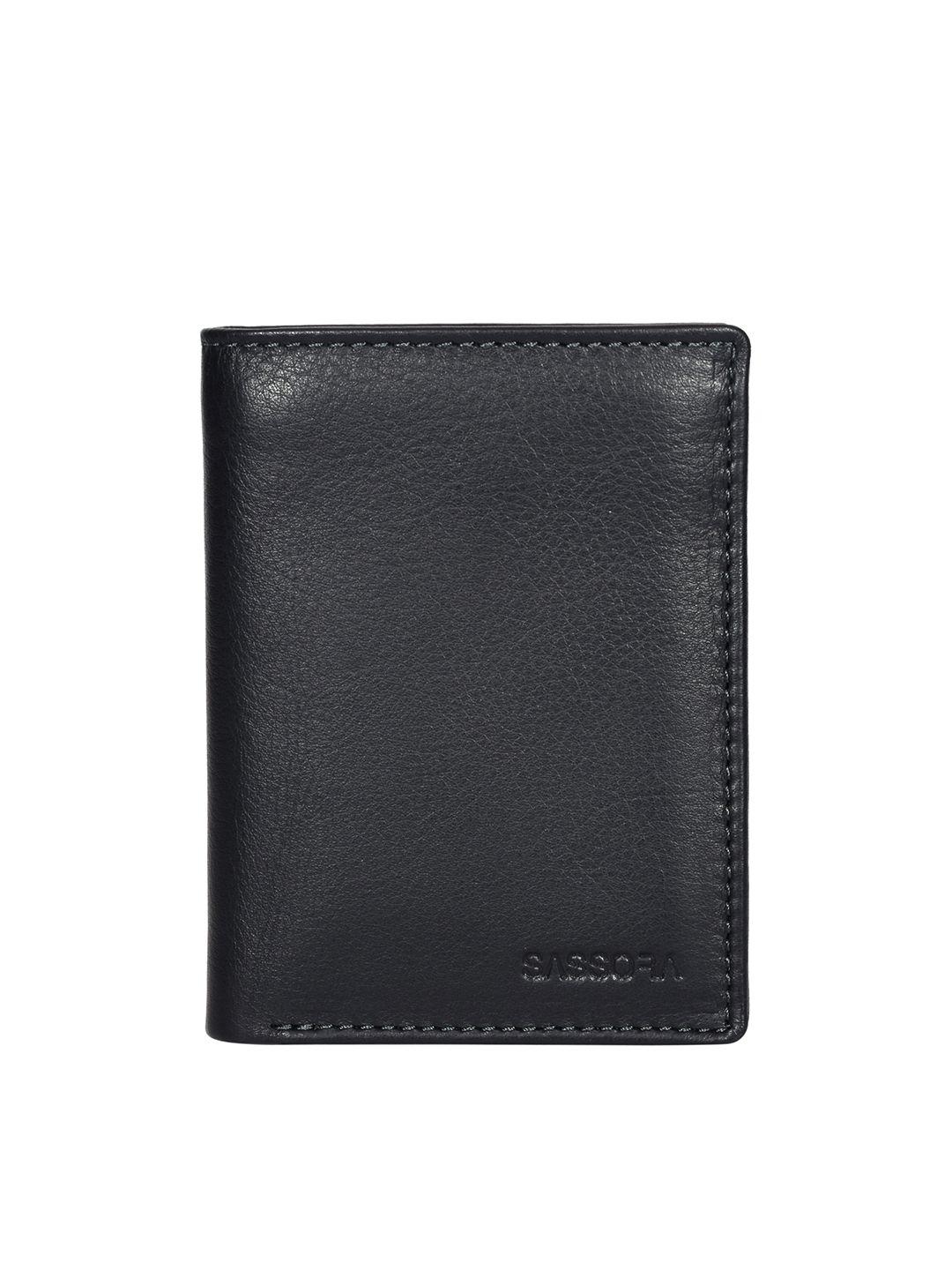 sassora unisex leather two fold wallet