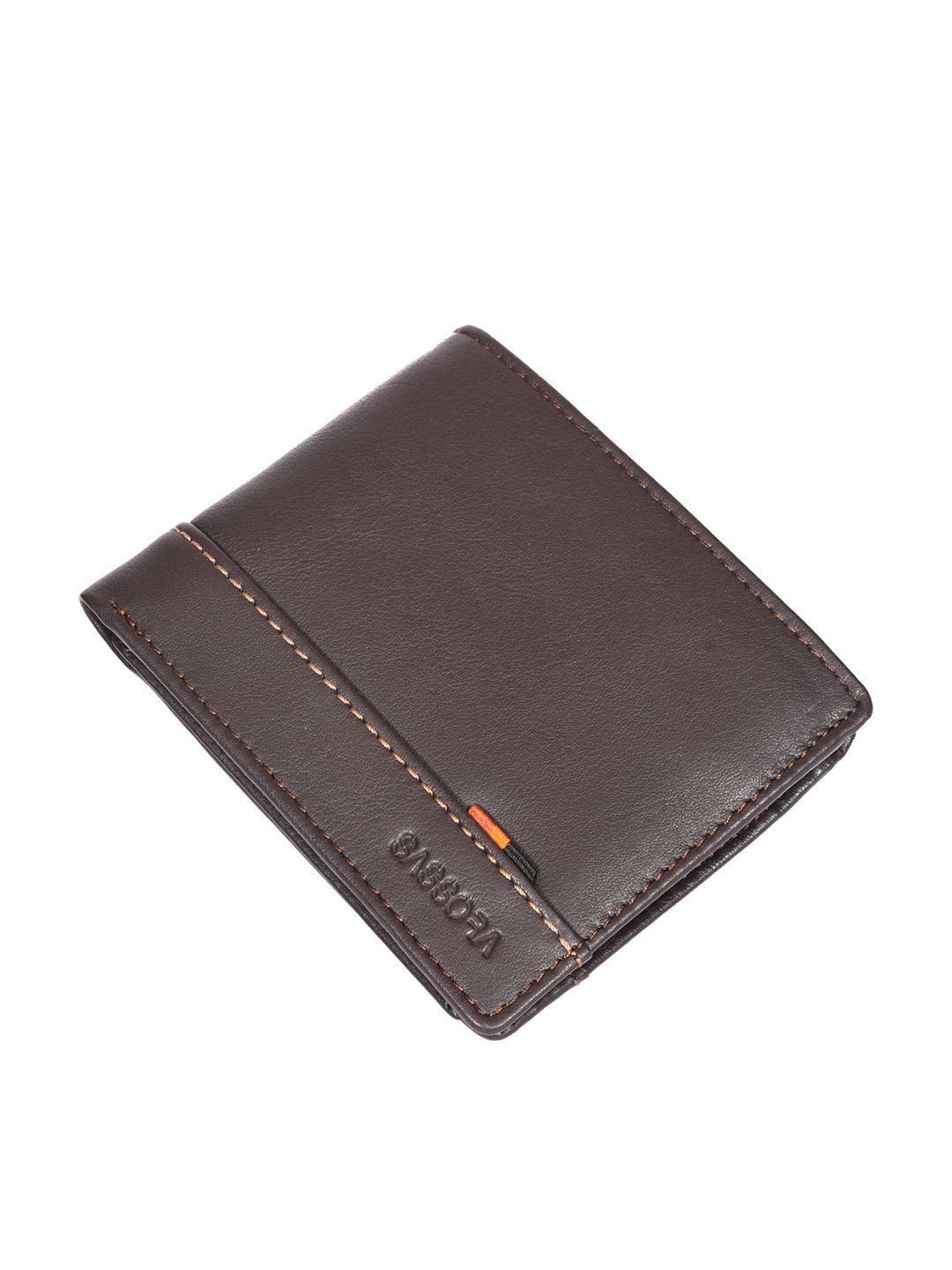 sassora unisex leather two fold wallet