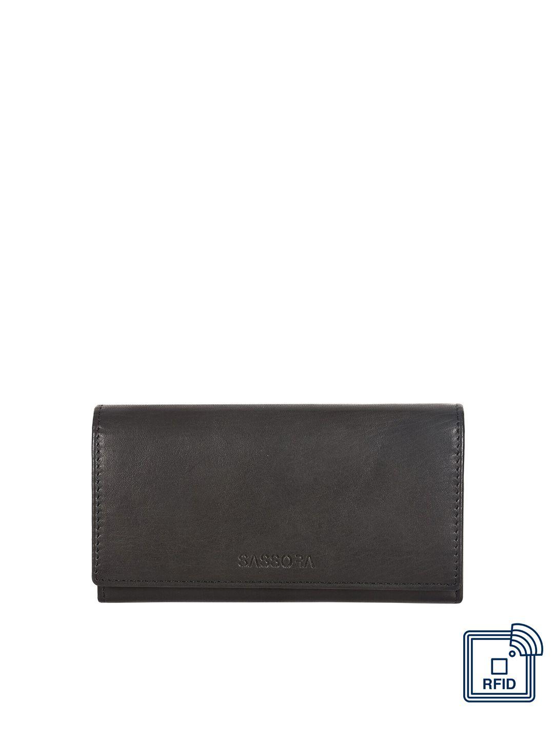 sassora women leather two fold wallet