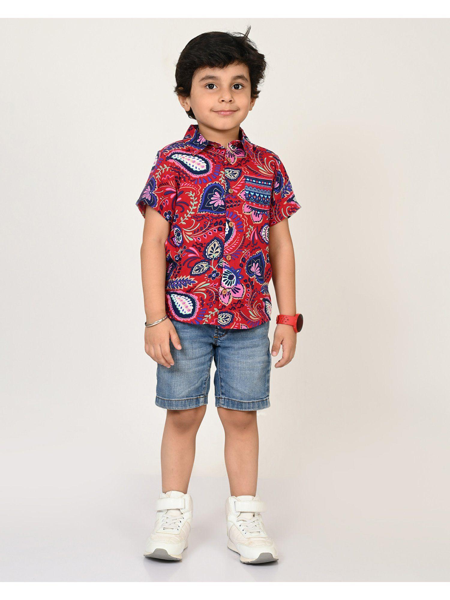 sassy boho boys purple shirt from the sibling collection