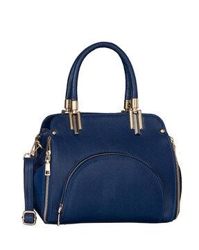 satchel handbag with detachable strap