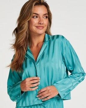 satin long-sleeved top