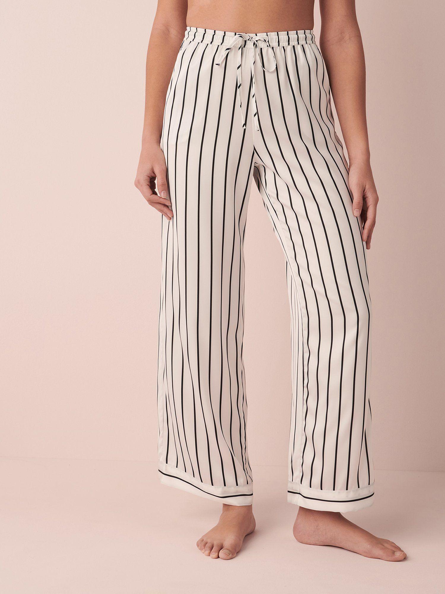 satin pant - white