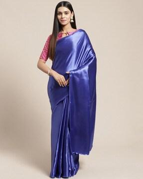 satin party wear saree