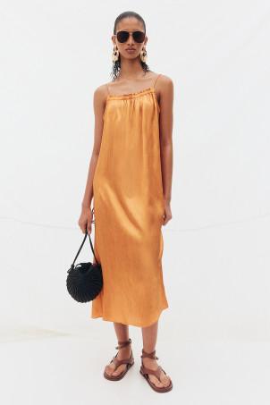 satin slip dress