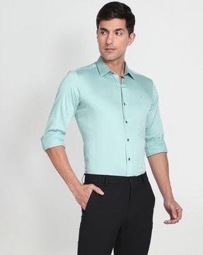 satin solid formal shirt