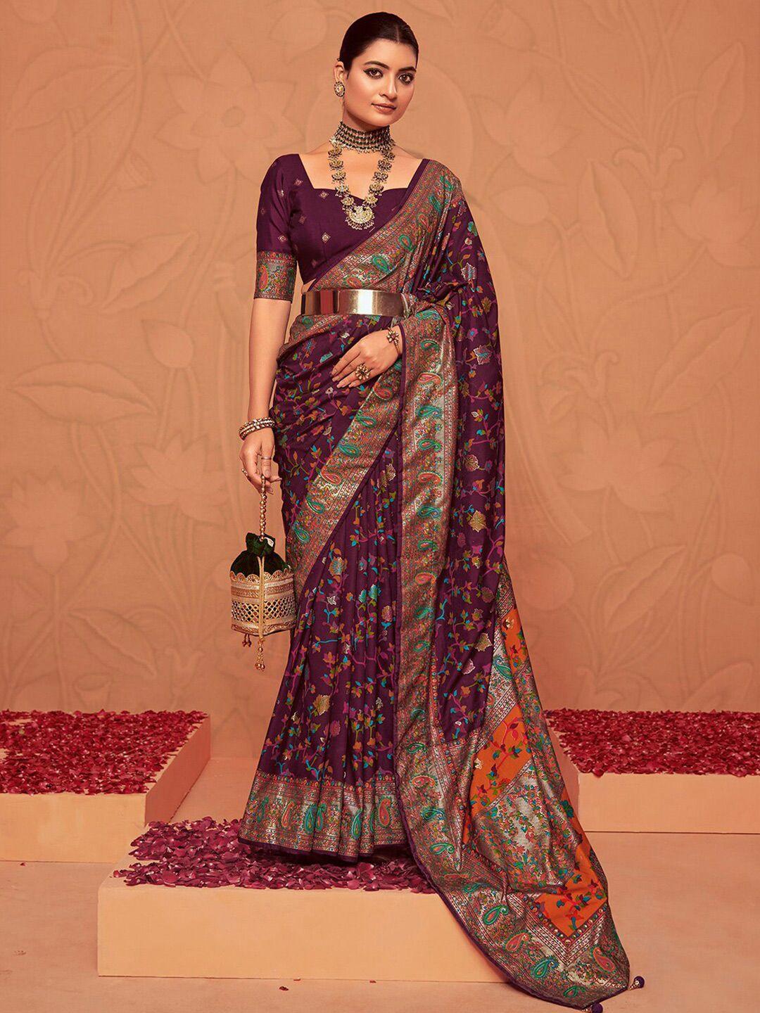 satrani floral zari art silk sungudi saree
