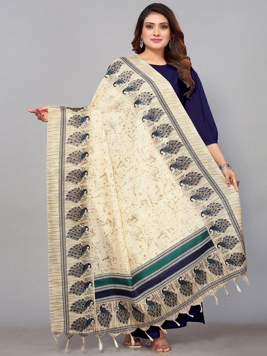 satrani ethnic motifs printed art silk dupatta