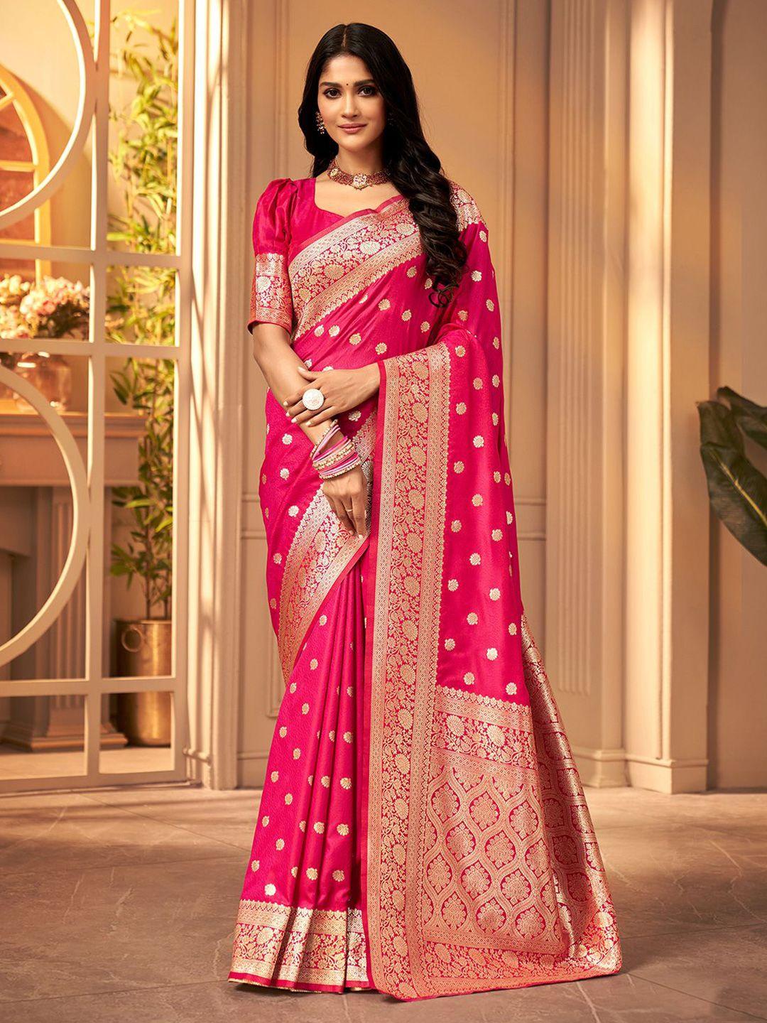 satrani woven design zari silk cotton banarasi saree