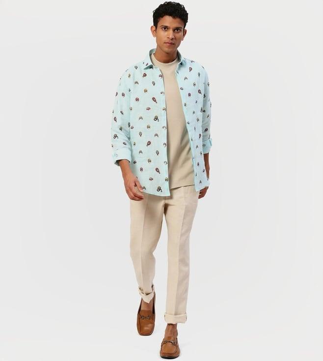 satya paul beige the linen saturday shirt