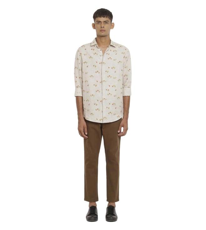 satya paul cream the linen kite shirt