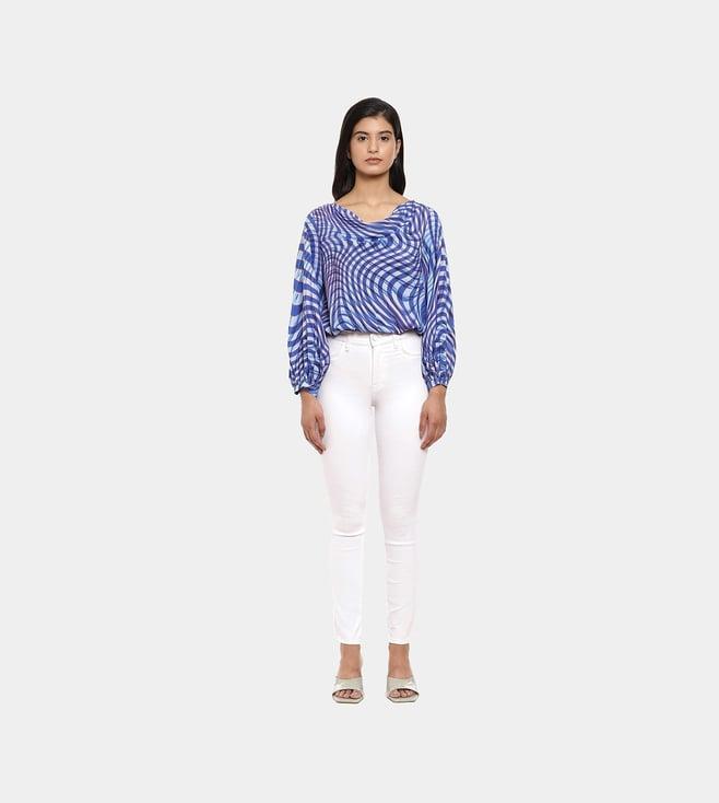 satya paul ink blue moody blues top