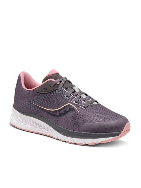 saucony girl's guide 14 blush grey running shoes