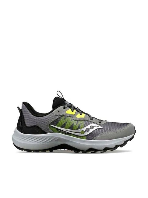 saucony men's aura tr grey running shoes