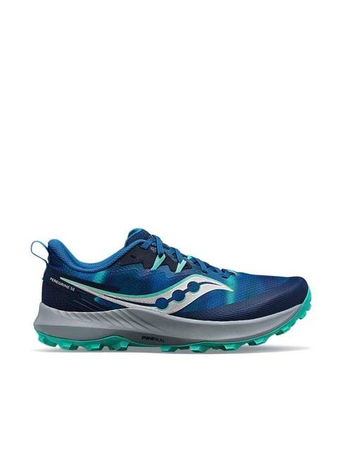 saucony men's peregrine 14 navy running shoes