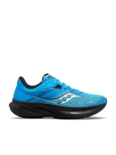 saucony men's ride 16 blue running shoes