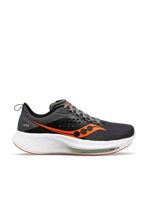 saucony men's ride 17 black running shoes