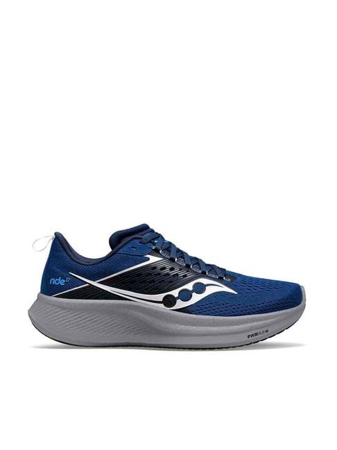 saucony men's ride 17 blue running shoes