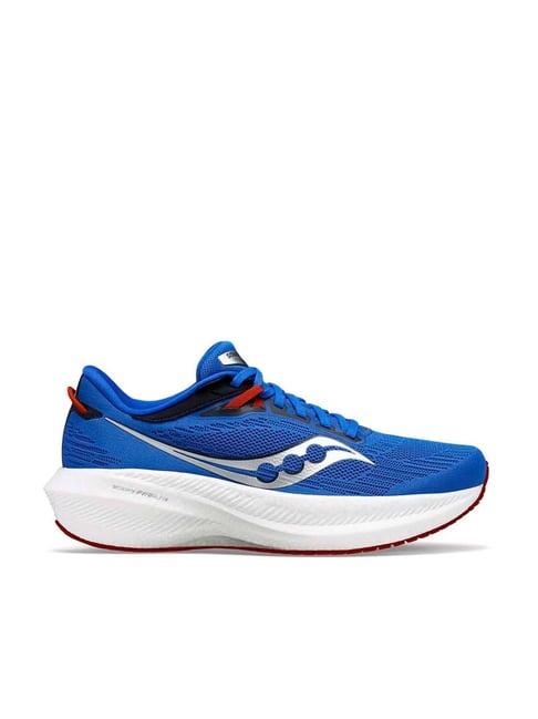 saucony men's triumph 21 blue running shoes