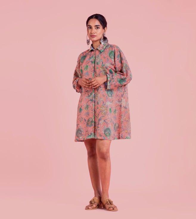 saundh vayu lilac shirt dress