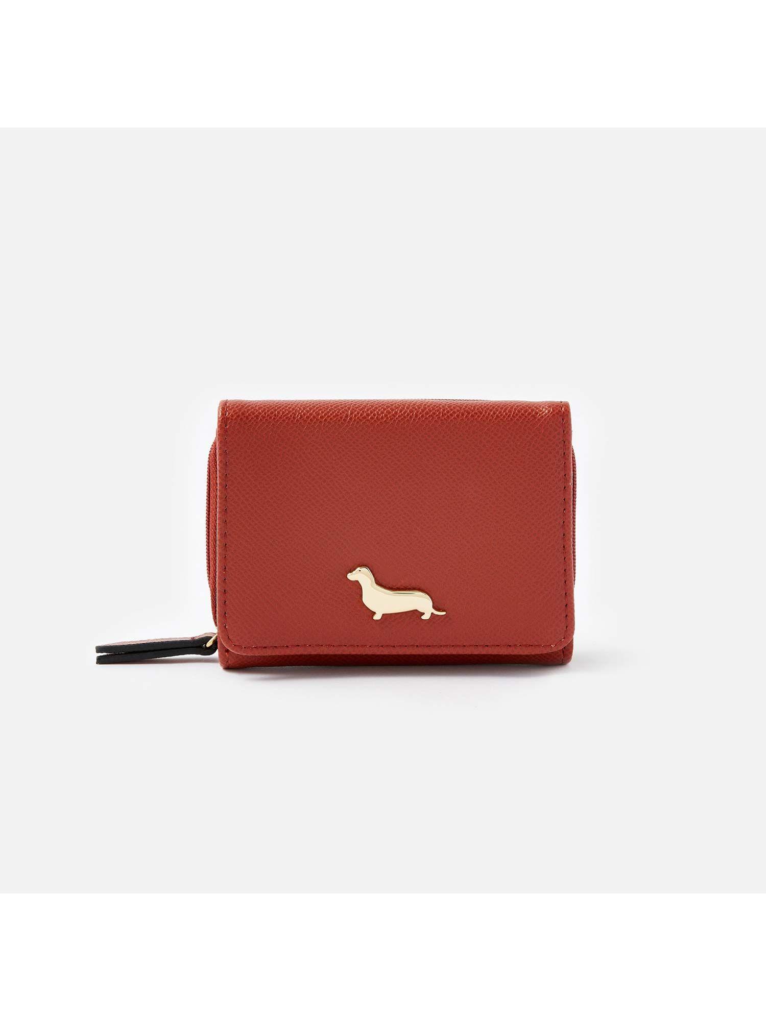 sausage dog purse rust solid