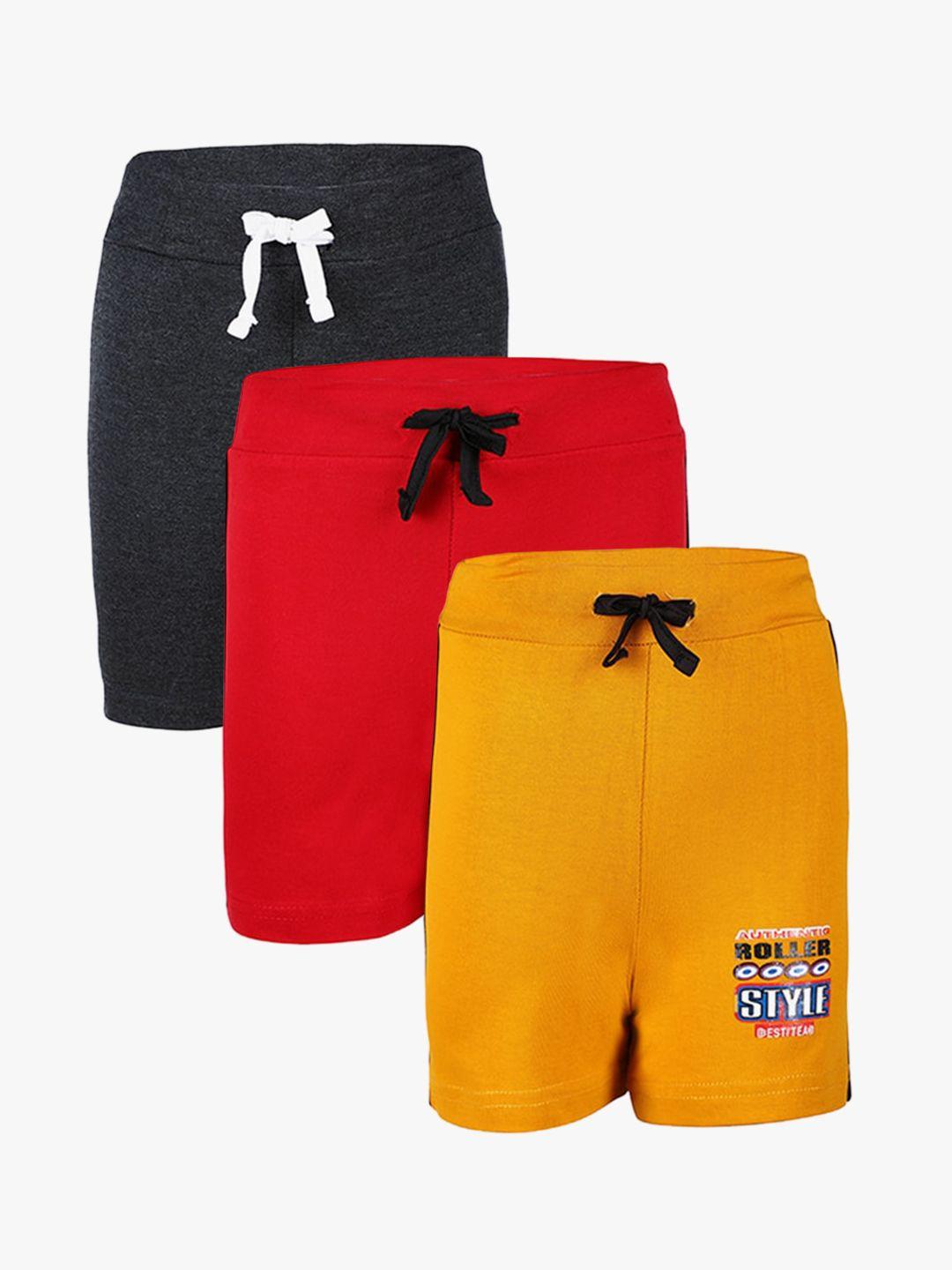 savage boys pack of 3 pure cotton shorts