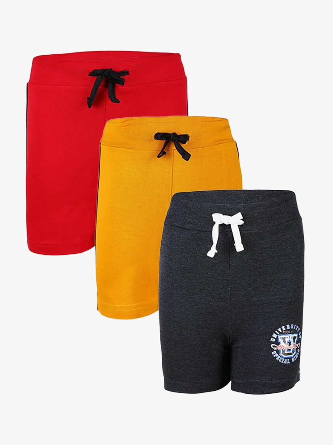 savage boys pack of 3 pure cotton shorts